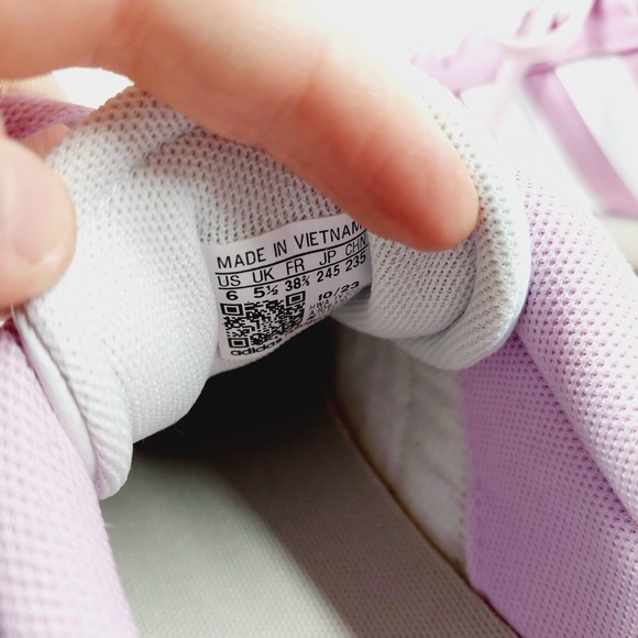 NEW Adidas Powder Pink Sleek Suede Lace Up Streetwear Casual Sneaker E117 - Picture 9 of 11